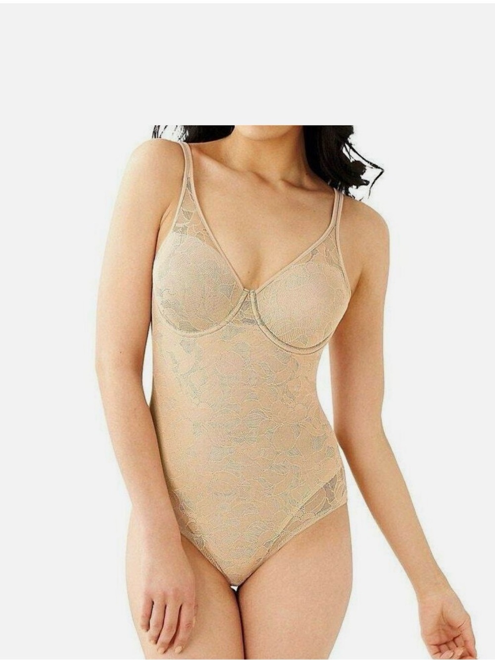 Bali Lace Bodysuit Shapewear – Style 6552 | Size 36D | Nude/Beige